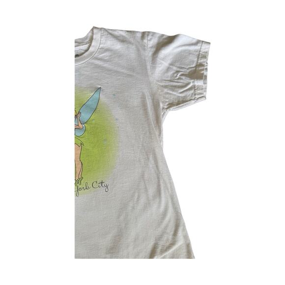 Disney Tinker Bell T-Shirt New York City Graphic Tee White Women’s Teen Medium - Picture 3 of 5